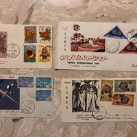 Lotto 4 buste primo giorno affrancate Libia