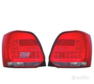 FANALI VOLKSWAGEN VW POLO 6R 09-14 LED ROSSO AFFUM