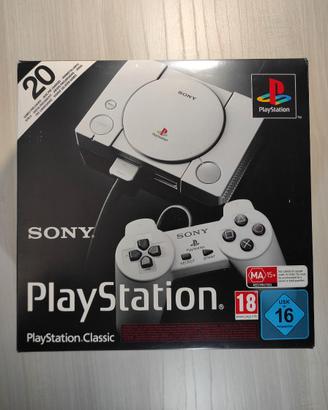 PLAYSTATION CLASSIC SONY CON 2 CONTROLLER NUOVA