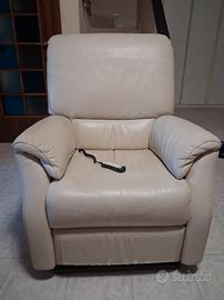 poltrona in vera pelle
