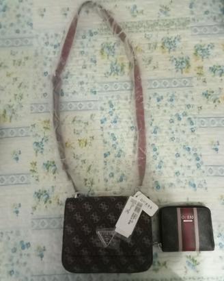 Borsa a tracolla + portafogli originali Guess