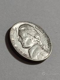 Rara moneta d'argento 5 centesimi 1945 - P