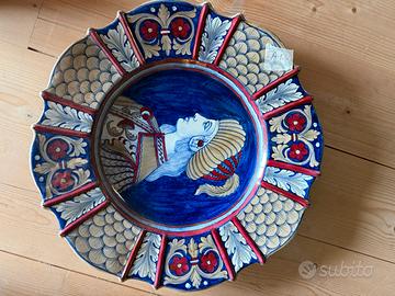 Piatto maiolica a lustro Remigi Gualdo Tadino
