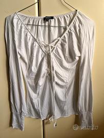 maglia Denny Rose Donna S Bianca maniche lunghe