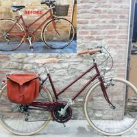 Bicicletta Vintage con dettagli in pelle
