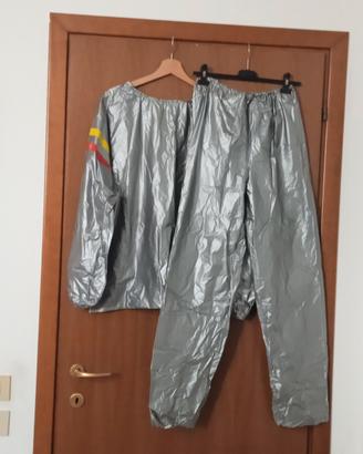 Tuta moto anti pioggia in vinile, tg.M/L