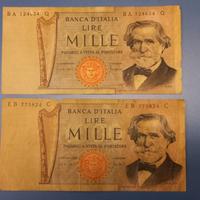 REP. ITALIANA BANCONOTE LIRE 1000 G.VERDI - 1969