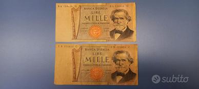 REP. ITALIANA BANCONOTE LIRE 1000 G.VERDI - 1969