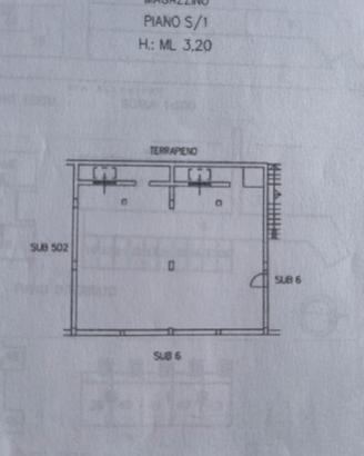 2 x Magazzini 50 mq Manziana magazzino box garage