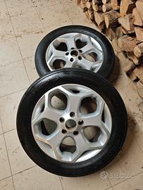 2 cerchi 16" Ford Focus mk2 con gomme da pista