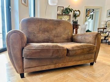 Divano Maisons du Monde in similpelle scamosciato