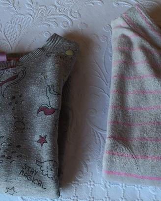 2 maglie bambina DopoDopo e Mystyle taglia 5 anni.