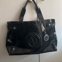 Borsa Armani Jeans nero lucido