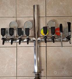 Colonna spillatura birra 8 vie inox professionale