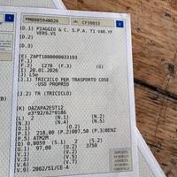 Ricambi Piaggio Ape 200 -Ape 50
