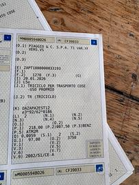 Ricambi Piaggio Ape 200 -Ape 50