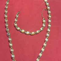 Collana con bracciale 18 carati placcati oro