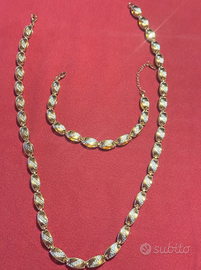 Collana con bracciale 18 carati placcati oro