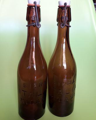 Coppia bottiglie birra vintage