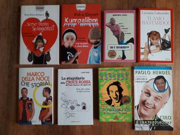 Libri di comici Italiani, 8 volumi a 12 euro