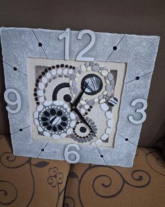 orologio quadrato  da parete cartapietra  