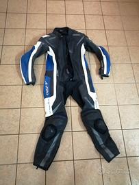 tuta moto A-PRO taglia 54 vera pelle nera 