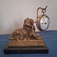 Antico orologio da tasca verge con portaorologio