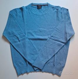 maglione gutteridge uomo L cotone azzurro
