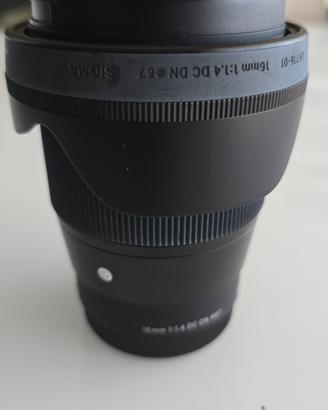 Obiettivo Sigma 16mm f1.4 per Sony