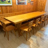 Tavolo rustico massello 3m + sedie e panca