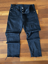Levi’s jeans nero 501 w31 croppato 