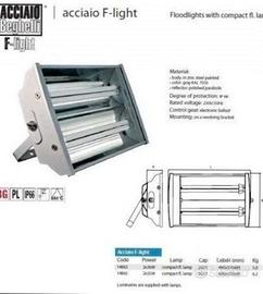 Faro Beghelli 2x36w ip66 acciaio con crepuscolare