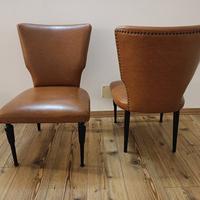 coppia poltroncine in  pelle vintage