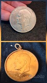 Lotto di due monete commemorative da 1 dollaro USA