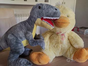 Dinosauro h 45 e pinguino  peluche arredo