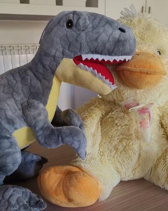 Dinosauro h 45 e pinguino  peluche arredo
