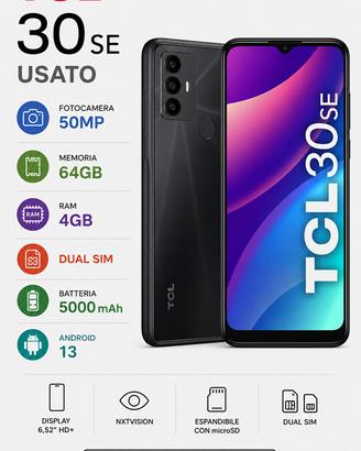TCL 30 SE Grigio – 64GB / 4GB RAM Android 13