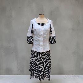tailleur in lino con gonna INTANTO (NUOVO) 
