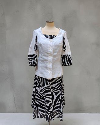 tailleur in lino con gonna INTANTO (NUOVO) 