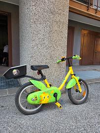 Bicicletta bambino 3-5 anni B'TWIN 500 DINO 14" 