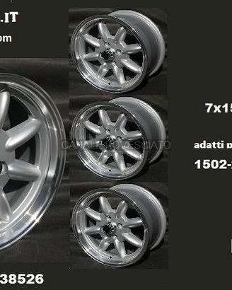 Cerchi minilite 7X15 ET05 bmw 1502 2002 E21 E30
