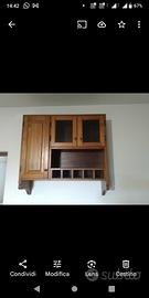 pensile e madia artigianale in castagno