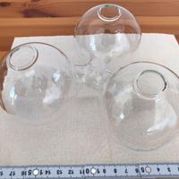 Vaso “3 bolle” in vetro trasparente