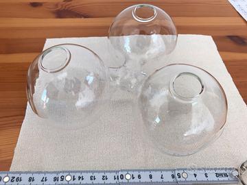 Vaso “3 bolle” in vetro trasparente