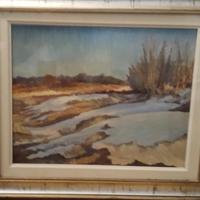 Quadro paesaggio olio su tela di Salvatore Marches