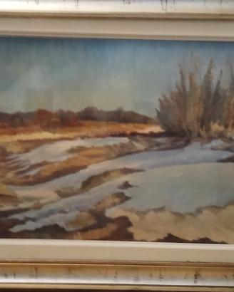 Quadro paesaggio olio su tela di Salvatore Marches