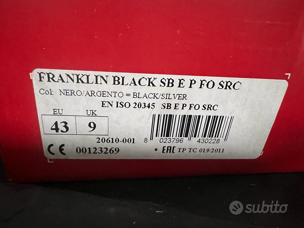 Scarpe antinfortunistiche Cofra Franklin Black SB SRC - 43