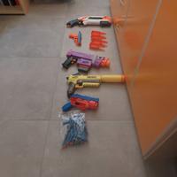 5 pistole nerf con colpi