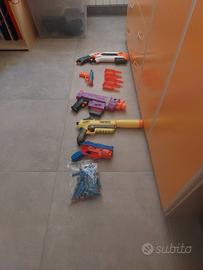 5 pistole nerf con colpi