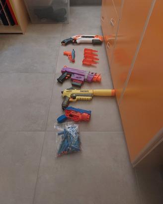 5 pistole nerf con colpi